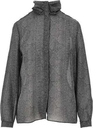 Emporio Armani Check print satin shirt Woman 42