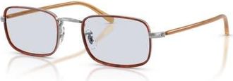 Oliver Peoples 49mm Rectangle optical glasses in Silver at Nordstrom