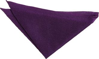 DQT Men Knit Knitted Casual Handkerchief Pocket Square Cadbury Purple