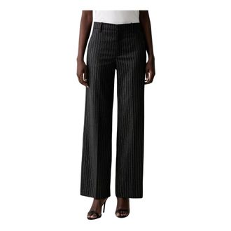 Zadig&Voltaire Wide Broeken - Dames - Wijde Broeken - Zwart - L - Polyester - Broeken