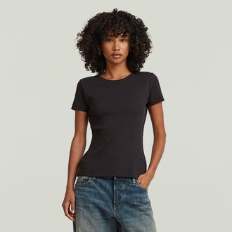 G-Star Slim Rib T-Shirt - Zwart - Dames