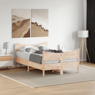 vidaXL Vidaxl - Estructura De Cama Sin Colch&oacute;n Madera Maciza De Pino 120x190 Cm
