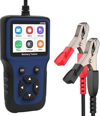 OEM Probador De Bater&iacute;as De Coche: Analizador Digital De Bater&iacute;as De Coche De 12 V Mejorado Con Pantalla A Color: Comprobador De Carga Cca De 100-200