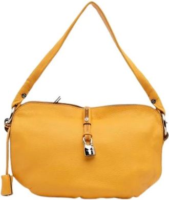 Celine Pre-owned Shoulder Bags, female, Yellow, Size: ONE SIZE Pre-owned Vintage Leather Shoulder Bag