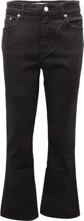 Department Five Zwarte wollen broek gemaakt in Itali&euml; - Dames - Bootcut Jeans - Zwart - W30 - Wol - Jeans