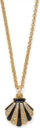 Brighton Womens Twilight Waters Shell Necklace In Gold Black