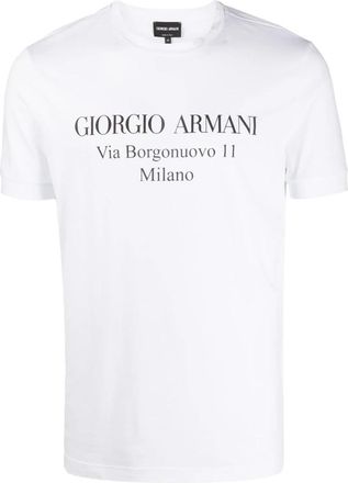 Giorgio Armani Optisch Wit Tshirt - Heren - T-shirts - Wit - M - Tops