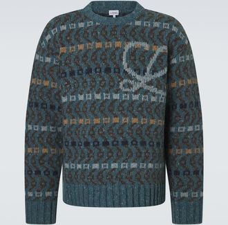 Loewe Pullover in misto lana con logo