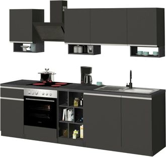 Dmora Attimis - Cucina, Grigio Ardesia, Un Cassetto Elettrodomestici Non Inclusi, Made In Italy