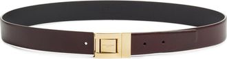 Saint Laurent LA 76 Calfskin Leather Belt in Hot Wine at Nordstrom, Size 80