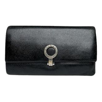 Bulgari Pre-owned Leren Portemonnee - Dames - Vintage Accessoires - Zwart - ONE Size - Leer - Vintage
