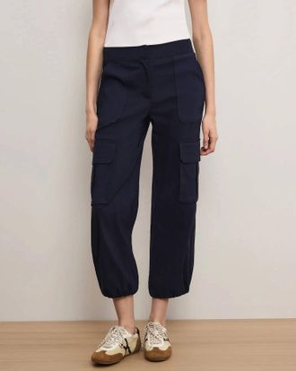 Veronica Beard Dari Wide Leg Pants In Navy