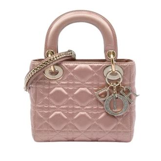Dior Pre-owned Lady Dior - Dames - Pre-owned - Roze - Maat: ONE Size Leer