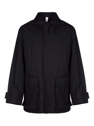 Hev&ograve; Castel Del Monte flap pocket jacket - men - Cotton/Polyester - 52 - Black
