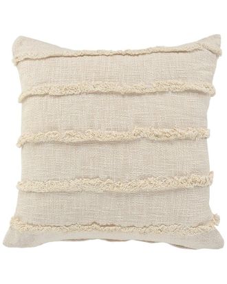 LR Home Birch Over-Tufted Solid Throw Pillow