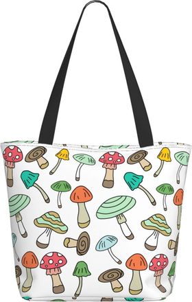 AOOEDM The Various Mushrooms Ladies Shopping Bag 13x11x7in.The Perfect ValentineS Day Gift.It Is The Best ValentineS Day Gift For Mom, Daughter, Wife,Etc