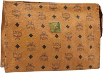 MCM Pre-owned Clutches, female, Brown, Size: ONE SIZE Pre-owned Clutch Bag