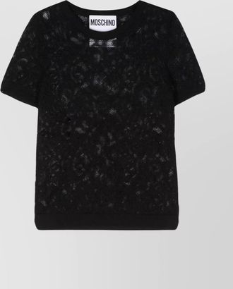 Moschino knit crewneck jacquard pattern