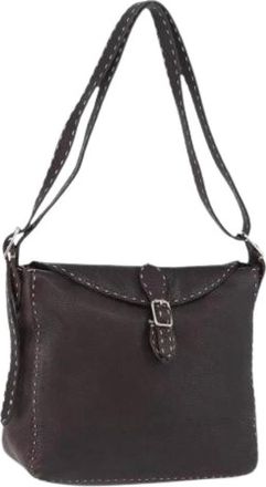 Fendi Pre-owned Vintage Schoudertas - Dames - Vintage Schoudertas - Bruin - ONE Size - Leer - Vintage