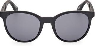adidas Round Sunglasses in Matte Black/Smoke at Nordstrom Rack