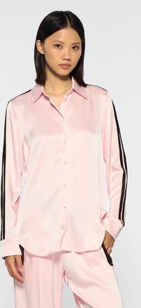Serena Bute Satin Classic Shirt - Pale Pink