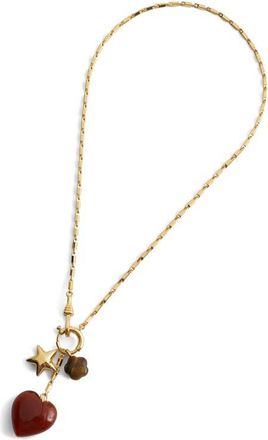 Madewell Bar Watch Chain Charm Necklace in Antique Gold at Nordstrom
