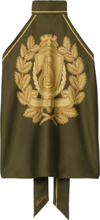 Burberry Zijden sjaal met logo - Groen