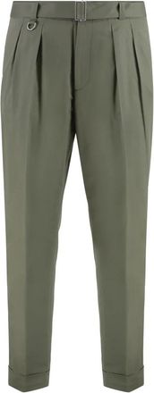 Paolo Pecora Slim Fit Chino Broek - Heren - Slim Fit Broeken - Groen - L - Katoen - Broeken