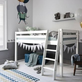 N&ouml;a & Nani Ontario Cabin Bed Midsleeper Shorty in White