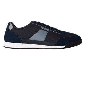 HUGO BOSS Nitan su&egrave;de herensneakers (Blauw)