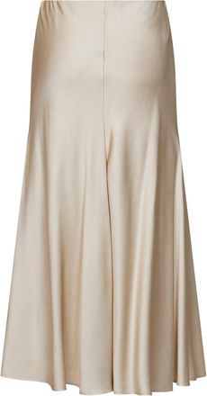 Brunello Cucinelli Womens Skirt Pencil Midi Beige Satin Acetate