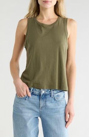 L'agence Mikaela Organic Cotton Tank in Ivy Green at Nordstrom Rack, Size Xx-Large