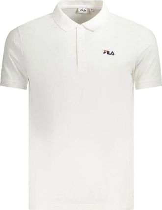 Fila Iconisch Geborduurd Poloshirt - Heren - Polos - Wit - S - Katoen - Tops