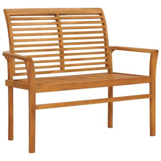 vidaXL Banco De Jard&iacute;n Madera Maciza De Teca 112 Cm Vidaxl