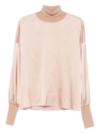 D.exterior turtleneck blouse - Pink