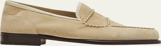 John Lobb Mens Bath Suede Penny Loafers