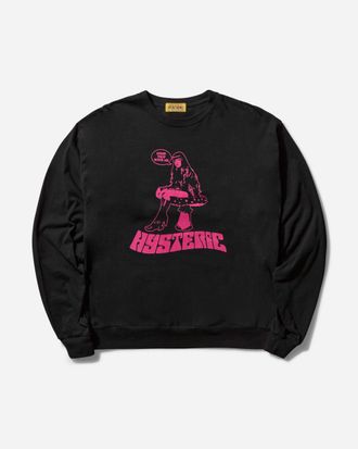 Hysteric Glamour Women s Come Trip With Me Crewneck Sweatshirt Black