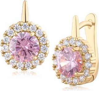 Kenneth Jay Lane Two Row Drop Earrings in Pink/Gold at Nordstrom Rack