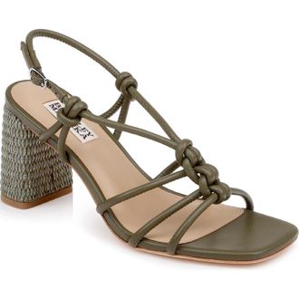 Badgley Mischka Xiara Slingback Sandal in Olive Leather at Nordstrom, Size 6.5