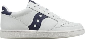 Saucony Dames/Dames Jazz Leren Cupsole Trainers (Wit, Marine)