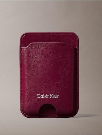 Calvin Klein Womens Phone Card Wallet - Red