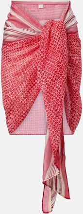 Isabel Marant Printed cotton and silk beach cover-up