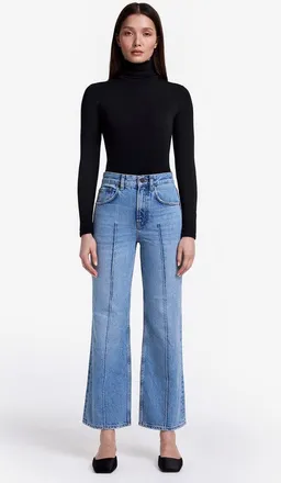 Smythe Finch High Rise Cropped Bootcut Jean in Vintage Light Blue at Nordstrom, Size 24