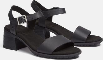 Timberland Sandale TIMBERLAND LAGUNA SHORE BACKSTRAP SANDAL, Damen, Gr. 37,5, blk full grain, Leder, Schuhe Sandale, aus Leder