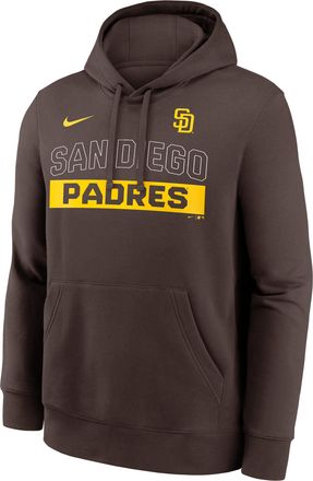 Nike San Diego Padres Club Nike Mens MLB Pullover Hoodie in Brown | NKDK20QPYP-2VW