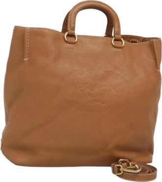 Prada Tweedehands leren handtassen - Dames - Vintage Handtas - Bruin - ONE Size - Leer - Vintage