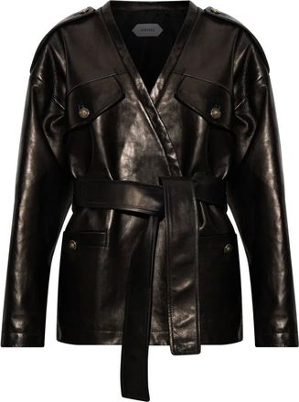 Versace Blus&oacute;n de Piel - Jackets - Mujer - Negro - S