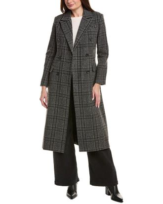 Avec Les Filles Wool-Blend Medium Trench Coat