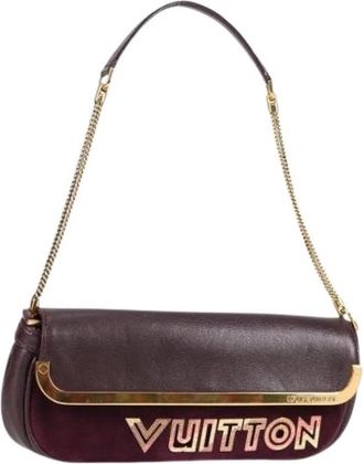 Louis Vuitton Tweedehands leren Louis Vuitton tassen - Dames - Vintage Schoudertas - Rood - ONE Size - Leer - Vintage
