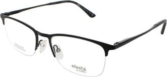 Elasta Mens Black Rectangular Eyeglass Frames Elasta-E-7253-0003-53